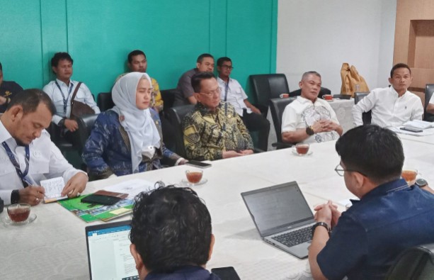Bupati Rohil H. Bistamam bersama anggota DPR RI, Karmila Sari sambangi DJPK Kemenkeu RI di Jakarta (foto/afrizal)