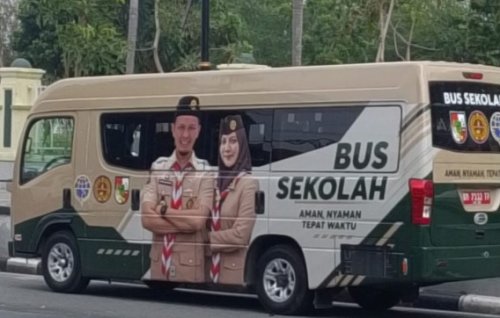 Bus sekolah gratis Pemko Pekanbaru.(foto: int)