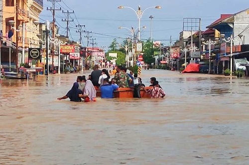 Banjir di Rohul.(ilustrasi/int)