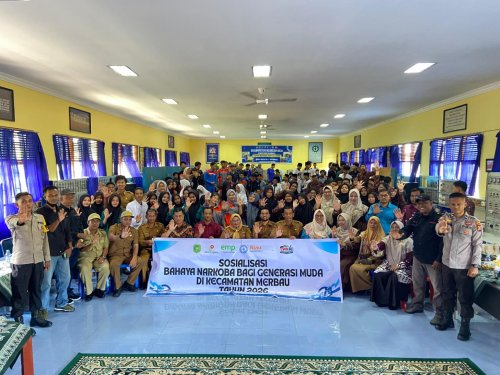 PT Imbang Tata Alam (ITA) bekerja sama dengan katan Wartawan Kecamatan Merbau (IWKM) mengadakan sosialisasi bahaya narkoba kepada pelajar di Kecamatan Merbau, Kabupaten Kepulauan Meranti.