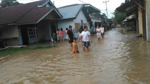 Banjir Kuansing mulai surut.(ilustrasi/int)