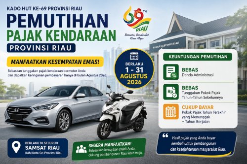 Pemutihan pajak di Riau selama bulan Agustus 2026.(ilustrasi/int)