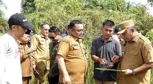 Persiapan lahan untuk pembangunan sekolah rakyat di Rohul.(foto: riaupos.co)