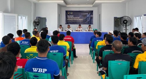 Puluhan warga binaan jalani sidang jadi Tamping di Lapas Bagansiapiapi.(foto: afrizal/halloriau.com)