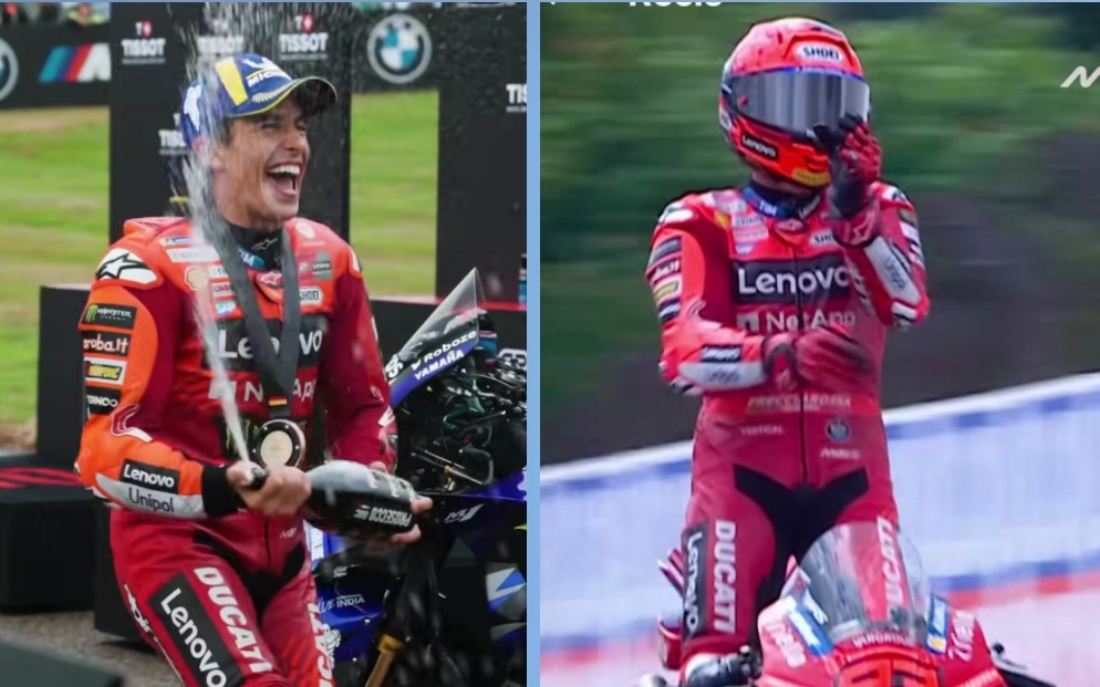 Marc Marquez juara MotoGP Jerman 2025, rayakan kemenangan dengan gaya ‘Aura Farming’ Pacu Jalur Riau (foto/IG marcmarquez93)