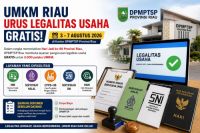 UMKM Riau bisa urus NIB, Sertifikat Halal hingga HAKI.(foto: int)